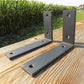 2 L Shelf Brackets - 6"x4", Metal Rustic Black Floating Shelf Mantel Hardware