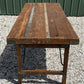 Wood Folding Table, Vintage Dining Room Table, Kitchen Island Portable Table A80