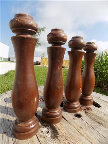spindles - 4 Balusters, Wood Trim Molding, Architectural Salvage Spindle, Furniture Leg b, by The Old Grainery (baluster,...