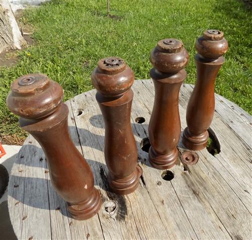 spindles - 4 Balusters, Wood Trim Molding, Architectural Salvage Spindle, Furniture Leg b, by The Old Grainery (baluster,...