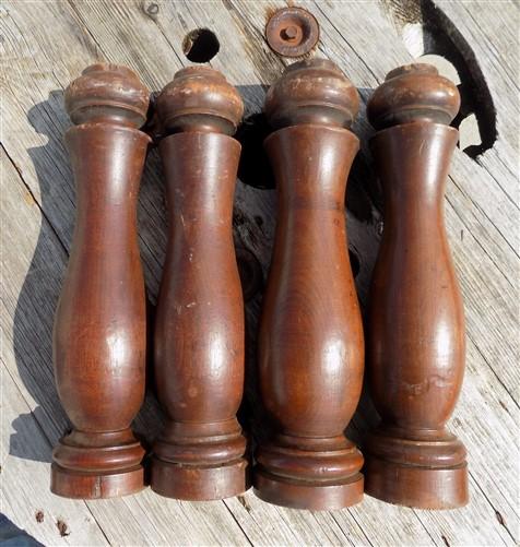 spindles - 4 Balusters, Wood Trim Molding, Architectural Salvage Spindle, Furniture Leg b, by The Old Grainery (baluster,...