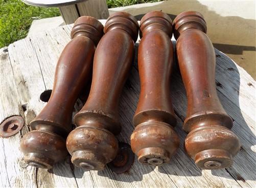 spindles - 4 Balusters, Wood Trim Molding, Architectural Salvage Spindle, Furniture Leg b, by The Old Grainery (baluster,...