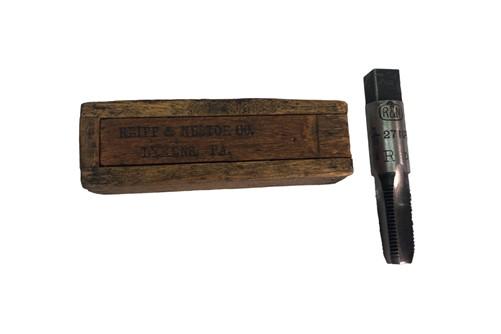 Flute tap - Vintage Reiff & Nestor 1/8-27 NPT 4- Flute Tap in Dovetail Wood Box, Made in USA by The Old Grainery (4 flute,...
