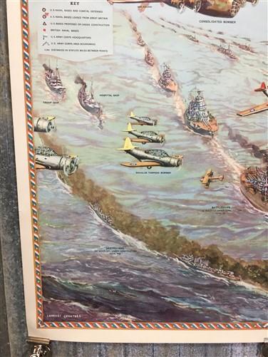 Wall Art - Safeguarding Our American Liberty, World War II Map, Lambert Guenther, 1941 by The Old Grainery (American Amy,...