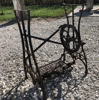 Treadle base - Treadle Sewing Machine, Cast Iron Base, Industrial Age Singer Steampunk QB, by The Old Grainery (Antique Or...