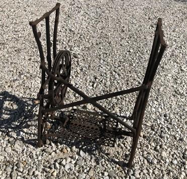 Treadle base - Treadle Sewing Machine, Cast Iron Base, Industrial Age Singer Steampunk QB, by The Old Grainery (Antique Or...