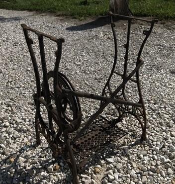 Treadle base - Treadle Sewing Machine, Cast Iron Base, Industrial Age Singer Steampunk QB, by The Old Grainery (Antique Or...