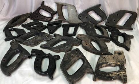18 Plastic Hand Saw Handles One Man Cross Cut Disston Keen Kutter Set Vintage B,
