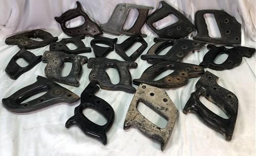 18 Plastic Hand Saw Handles One Man Cross Cut Disston Keen Kutter Set Vintage B,