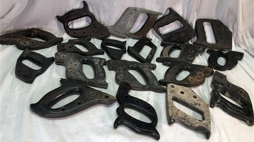 18 Plastic Hand Saw Handles One Man Cross Cut Disston Keen Kutter Set Vintage B,