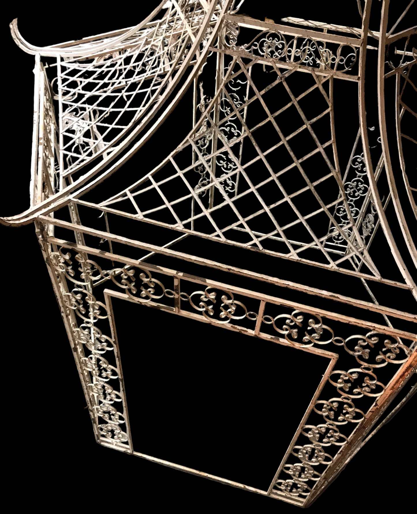 Large Garden Gazebo Dome Roof, Iron Metal Pergola Outdoor Patio Gazebo Arbor A15