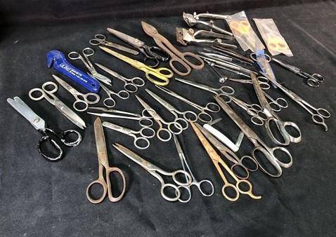 Assorted Lot Scissors Shears, Sewing All Purpose Household Art Craft Vintage, by The Old Grainery (all purpose, art, bandage)