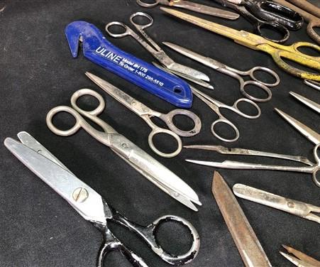 Assorted Lot Scissors Shears, Sewing All Purpose Household Art Craft Vintage, by The Old Grainery (all purpose, art, bandage)