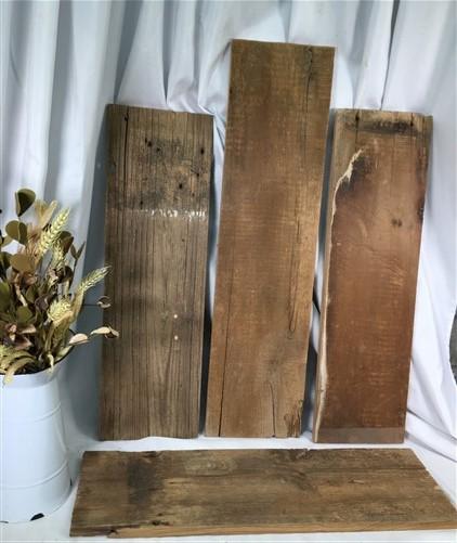 Barn Wood - 4 Barn Wood Harwood Pine Planks, Wall Siding Panels, Weathered Rustic Lumber b, by The Old Grainery (barn sidi...