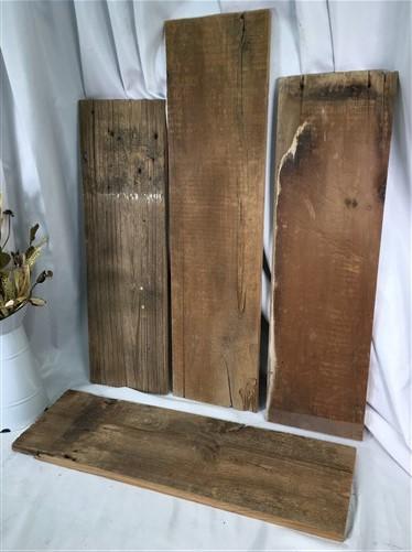 Barn Wood - 4 Barn Wood Harwood Pine Planks, Wall Siding Panels, Weathered Rustic Lumber b, by The Old Grainery (barn sidi...