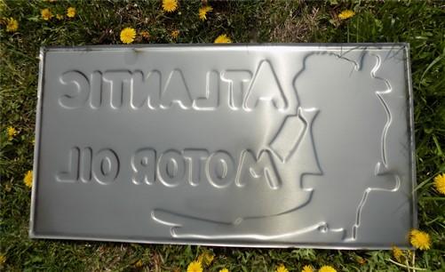 Atlantic NC motor oil sign - Atlantic NC Motor Oil Sign, Tin Advertising Sign, Motor Oil, Gasoline & Oil Sign by The Old G...