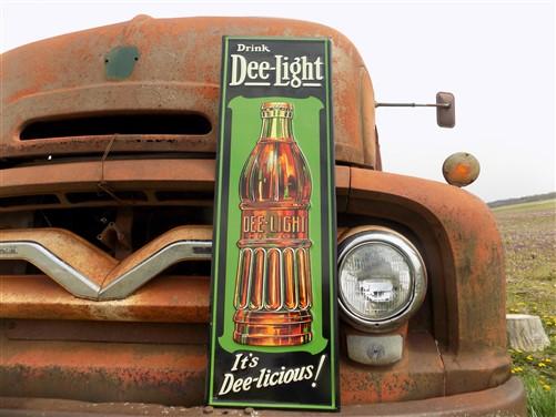 Drink DeeLight Soda Sign, Tin Advertising Sign, Soda Pop Soft Drink Sign