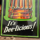 Drink DeeLight Soda Sign, Tin Advertising Sign, Soda Pop Soft Drink Sign