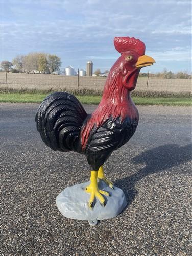 Large Rooster Statue, Decorative Metal Rooster, Outdoor Farm Garden Figurine