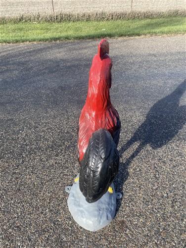 Large Rooster Statue, Decorative Metal Rooster, Outdoor Farm Garden Figurine
