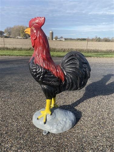 Large Rooster Statue, Decorative Metal Rooster, Outdoor Farm Garden Figurine