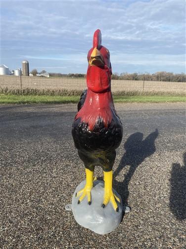 Large Rooster Statue, Decorative Metal Rooster, Outdoor Farm Garden Figurine
