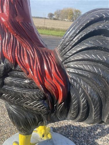Large Rooster Statue, Decorative Metal Rooster, Outdoor Farm Garden Figurine