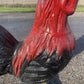 Large Rooster Statue, Decorative Metal Rooster, Outdoor Farm Garden Figurine