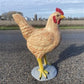 Metal rooster - Large Hen Garden Statue, Farm Animal Yard Decor, Rustic Chicken Outdoor Figure by The Old Grainery (bird s...