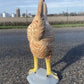 Metal rooster - Large Hen Garden Statue, Farm Animal Yard Decor, Rustic Chicken Outdoor Figure by The Old Grainery (bird s...