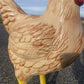 Metal rooster - Large Hen Garden Statue, Farm Animal Yard Decor, Rustic Chicken Outdoor Figure by The Old Grainery (bird s...