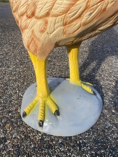 Metal rooster - Large Hen Garden Statue, Farm Animal Yard Decor, Rustic Chicken Outdoor Figure by The Old Grainery (bird s...