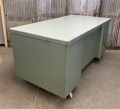 Desk - Vintage Mid Century Desk Home Office Furniture Desk with Drawers, Student Desk C by The Old Grainery (Executive des...