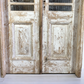 Antique French Double Doors with Jamb (46x102) 5 Pane Glass European Doors S7
