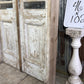 Antique French Double Doors with Jamb (46x102) 5 Pane Glass European Doors S7