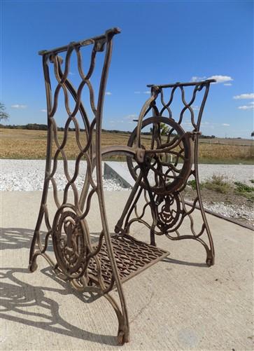 Treadle base - Treadle Sewing Machine, Cast Iron Base, Industrial Age Singer Steampunk QC, by The Old Grainery (base, indu...