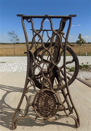 Treadle base - Treadle Sewing Machine, Cast Iron Base, Industrial Age Singer Steampunk QC, by The Old Grainery (base, indu...