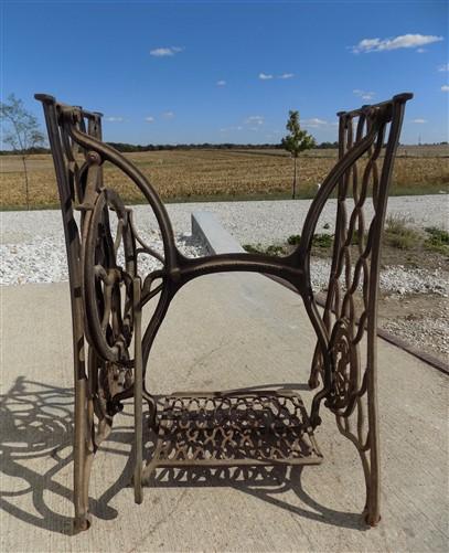 Treadle base - Treadle Sewing Machine, Cast Iron Base, Industrial Age Singer Steampunk QC, by The Old Grainery (base, indu...