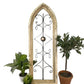 Rustic Wood Metal Gothic Window Frame, Distressed Architectural Window Decor