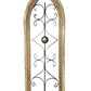 Rustic Wood Metal Gothic Window Frame, Distressed Architectural Window Decor