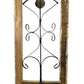 Rustic Wood Metal Gothic Window Frame, Distressed Architectural Window Decor