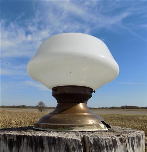 Church Ceiling Mount Light Fixture, School Globe, Architectural Salvage, F,