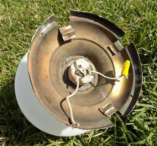 Church Ceiling Mount Light Fixture, School Globe, Architectural Salvage, F,