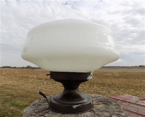 Church Ceiling Mount Light Fixture, School Globe, Architectural Salvage, G,