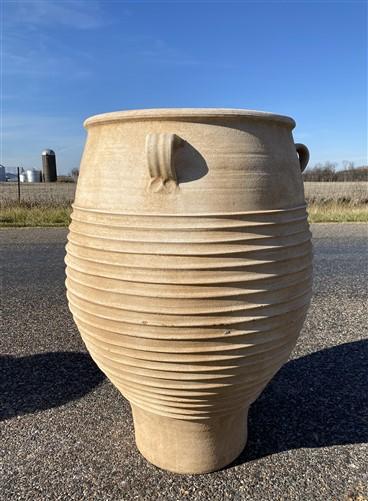 Olive Jar - Greek Pottery, Greek Olive Jar, 3 Handle Olive Jar, Outdoor Planter Terracotta A by The Old Grainery (Country...