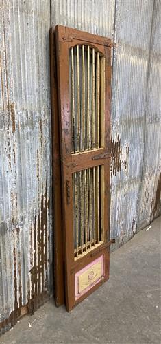 Vintage Indian Garden Gates, Carved Metal Teak Doors, Architectural Reclaim, A98