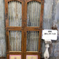 Vintage Indian Garden Gates, Carved Metal Teak Doors, Architectural Reclaim, A98