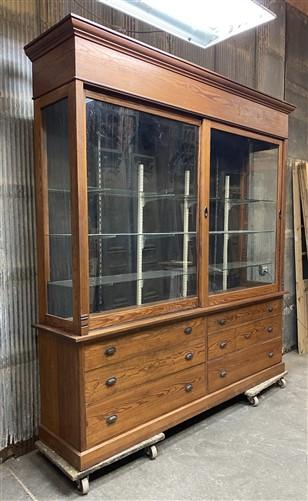 Display Cabinet - Store Display Case, Vintage Display Cabinet, Lighted Curio Cabinet, China Hutch by The Old Grainery (Bar...