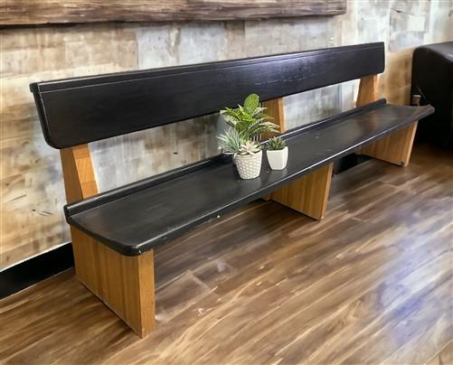 Church Pew - 8' Church Pew with Kneeler, Entryway Furniture, Porch Bench, Dining Seating by The Old Grainery (antique, ant...
