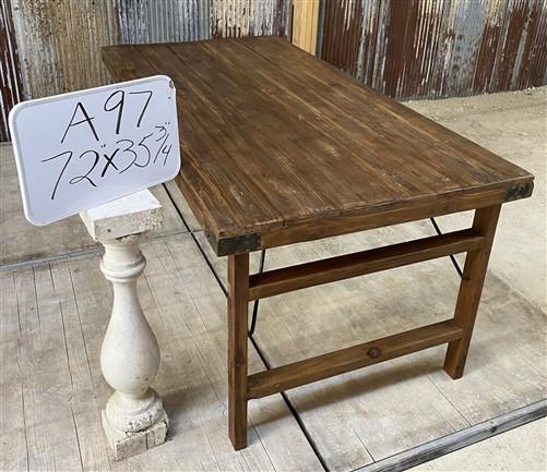Wood Folding Table, Vintage Dining Room Table, Kitchen Island Portable Table A97